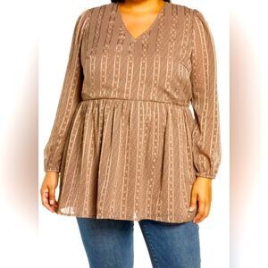 Vero Moda curve ,Yasmin Texture Pattern Peplum Tunic,16W
Euc